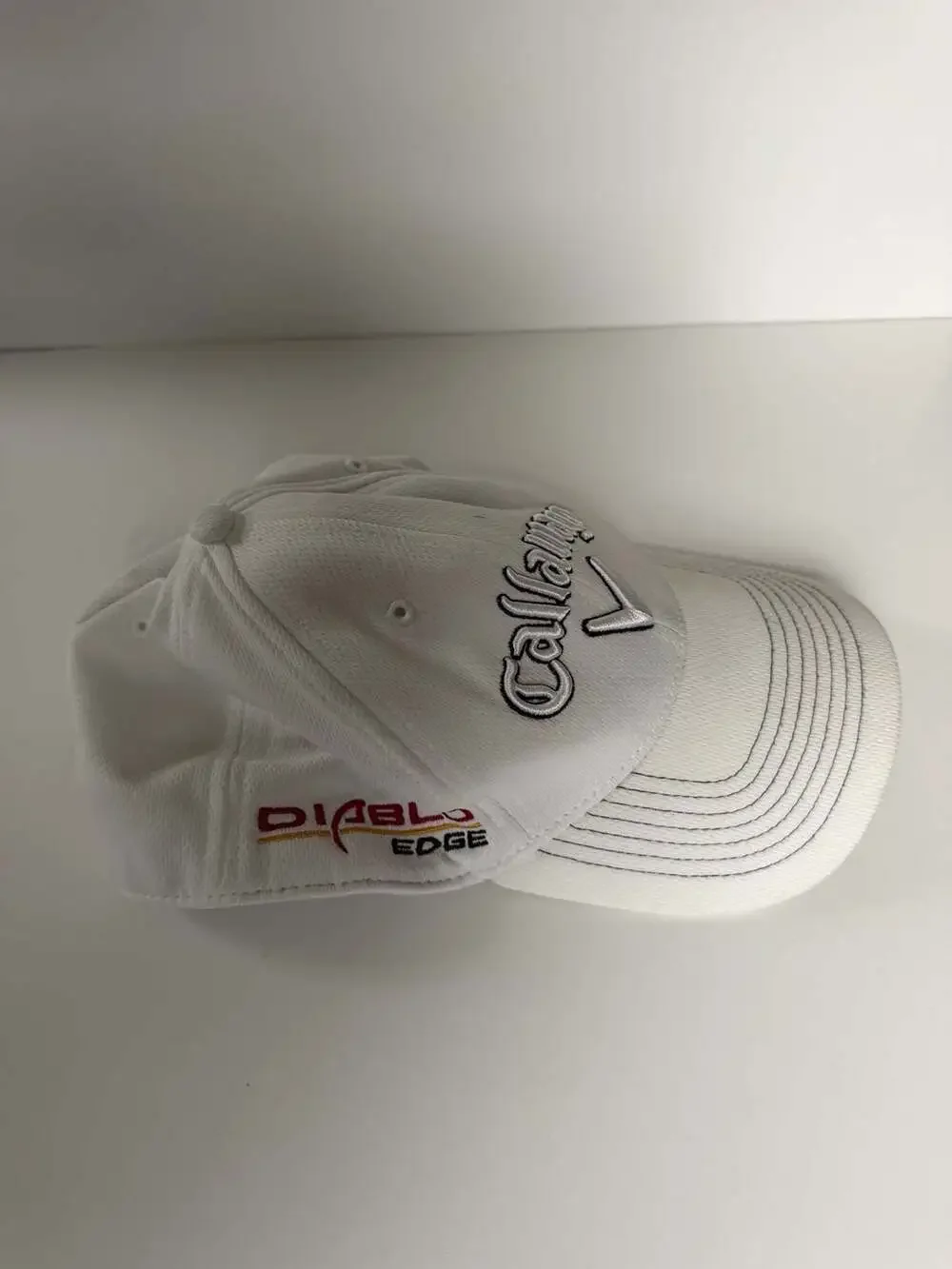 Callaway Diablo Edge White Golf Hat Cap Embroidered Adjustable
